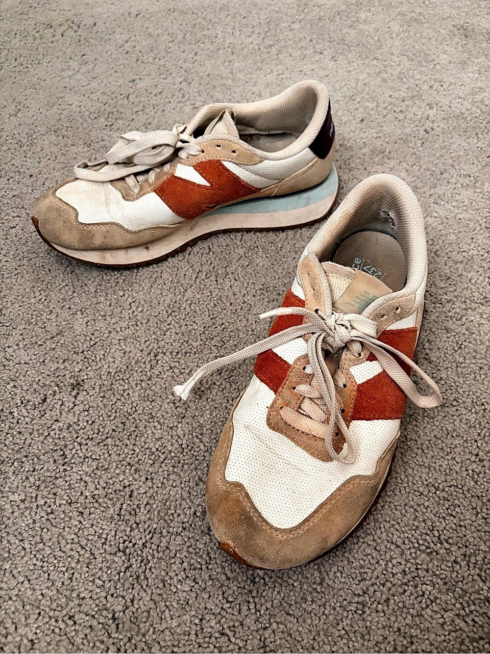 New Balance 574 Sneakers Orange & White US 8.5